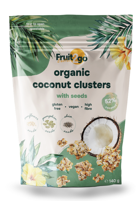 Clustere de nucă de cocos cu semințe